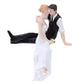 Bride & Groom Wedding Cake Topper, Wedding And Engagement Party Fun Wedding Couple Figurines Decorations Gifts (Side Sitting Hug
