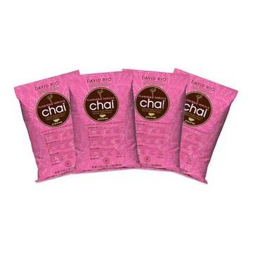David Rio Chai Mix, Decaf Sugar Free, Flamingo Vanilla, 48 Ounce (Pack of 4)