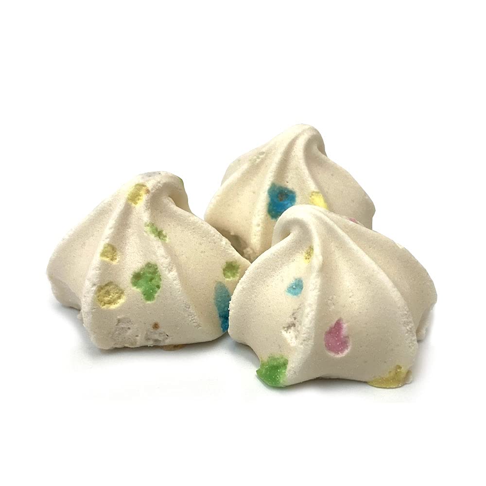 Krunchy Melts Original Meringue Cookies | Vanilla Sprinkles Flavor | Only 90 Calories Per Serving | Fat Free, Gluten Free, Dairy Free (4 Oz)