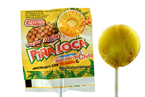 Alteno Super Pina Loca (Pineapple With Chili Lollipop) (40 Pieces)