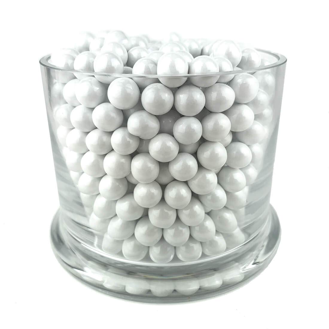 Color It Candy Shimmer White Sixlets 2 Lb Bag - Perfect For Table Centerpieces, Weddings, Birthdays, Candy Buffets, & Party Favo