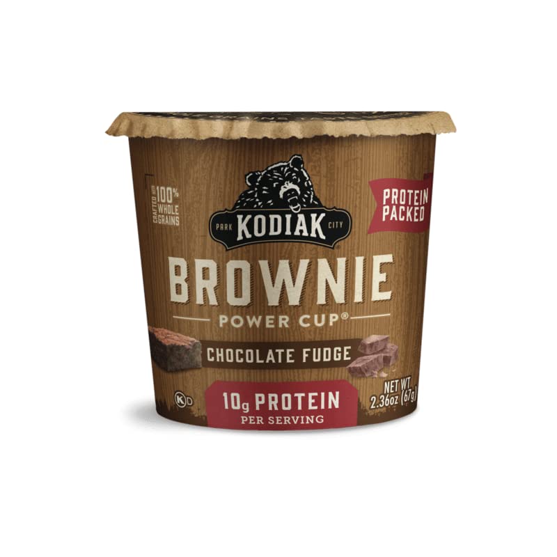 Kodiak Cakes Chocolate Fudge Brownie in a Cup, 2.36 Ounce (Pack of 12), Natural