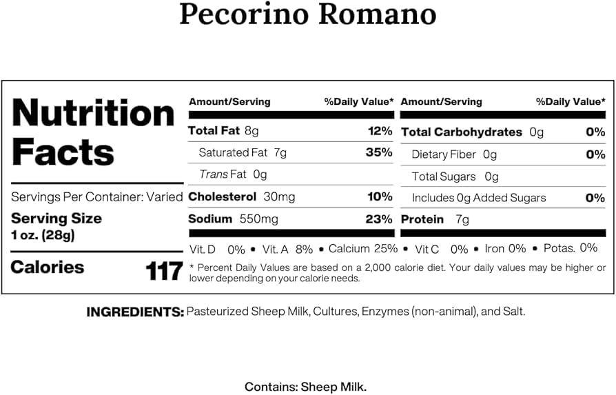 Sanniti Pecorino Romano Cheese - 3 lb Wedge | Authentic Imported Italian Sheeps Milk Cheese, Aged & Boldly Flavorful (Pack of 2)