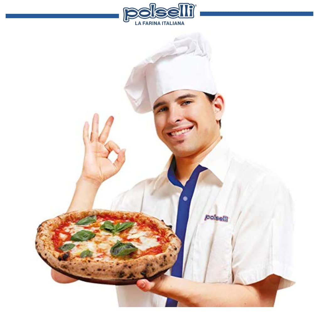 Polselli Classica, Type 00 Double Zero Flour, All Natural For Pizza, Bread, Pasta, And Baking, 1 Kg (2.2 Lbs)