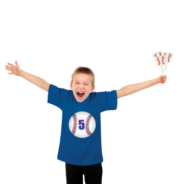 Baseball Lollipops Suckers Sports Pops For Birthday, Sports Event Or Baseball Party Favor, Individually Wrapped 12 Pack