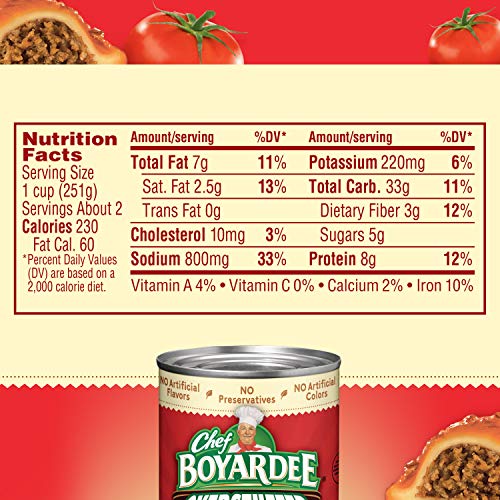 Chef Boyardee Overstuffed Beef Ravioli, 15 oz, 12 Pack