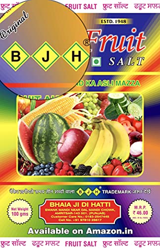 Bjh Fruit Salt | Chat Masala (Pack Of 9X100Gms)(Also As Shikanji Masala ( For |Bread Toast| Dahi Bhalla| Aloo Chat| Paneer | Boi