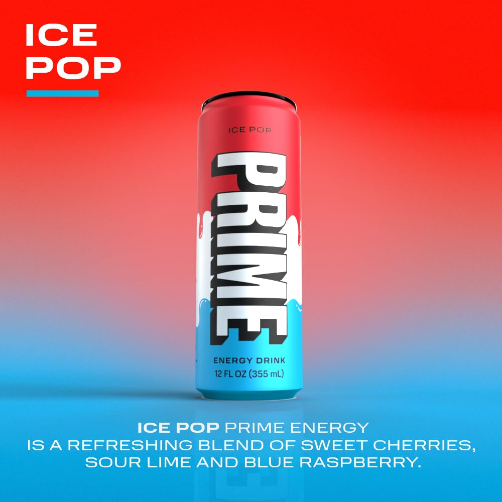 PRIME HYDRATION Energy Drink | Zero Sugar, 200mg Caffeine, Electrolytes | 12 Fluid Ounce | 12 Pack