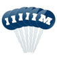 Millikin University Primary Logo Cupcake Picks Toppers Decoration Set of 6