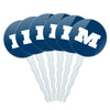 Millikin University Primary Logo Cupcake Picks Toppers Decoration Set of 6