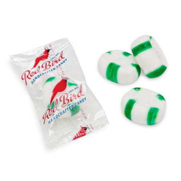 Red Bird Wintergreen Mints, Gluten Free, Individually Wrapped, 22 oz Tub - Refreshing Breath Mints in Green-White Packaging