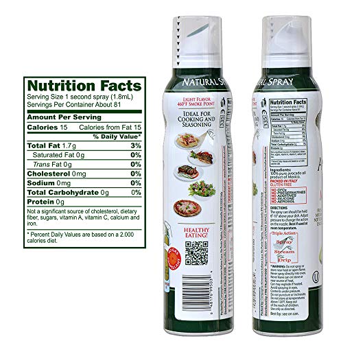Mantova Avocado Oil, 100% Pure Cooking Oil Spray, Perfect For Healthy Keto Snacks, Baking, Grilling, Seasoning, Or Cooking, Our