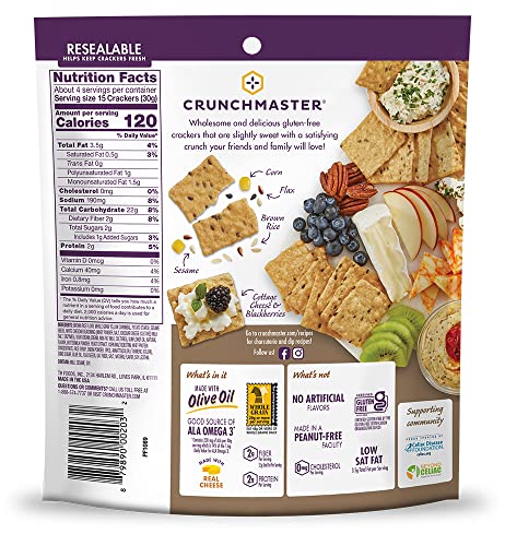 Crunchmaster Multi-Grain  Ers, Aged White Cheddar, 4 Ounce (Pack Of 12)