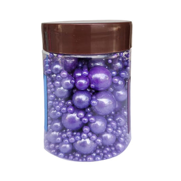 Edible Pearl Sugar Sprinkles Purple Candy Mixing Size Baking Edible Cake Decorations Cupcake Toppers Cookie Decorating Celebrati