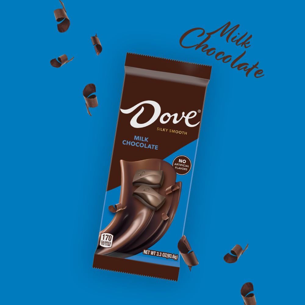 DOVE Milk Chocolate Bars, Pack of 12, 3.30 oz Each, Chocolate
