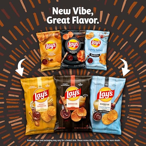 Lays Potato Chips, Honey Barbecue Flavored Snacks, 7.75oz Bag