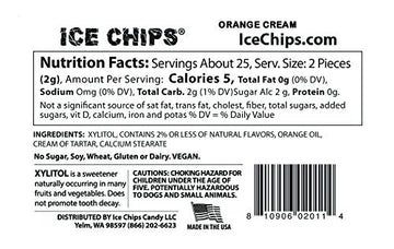 Ice Chips Xylitol Candy Tins (Orange Cream, 3 Pack) - Includes Band As Shown