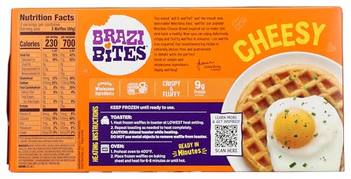 Brazi Bites Cheesy Waffles, 8.4 Oz