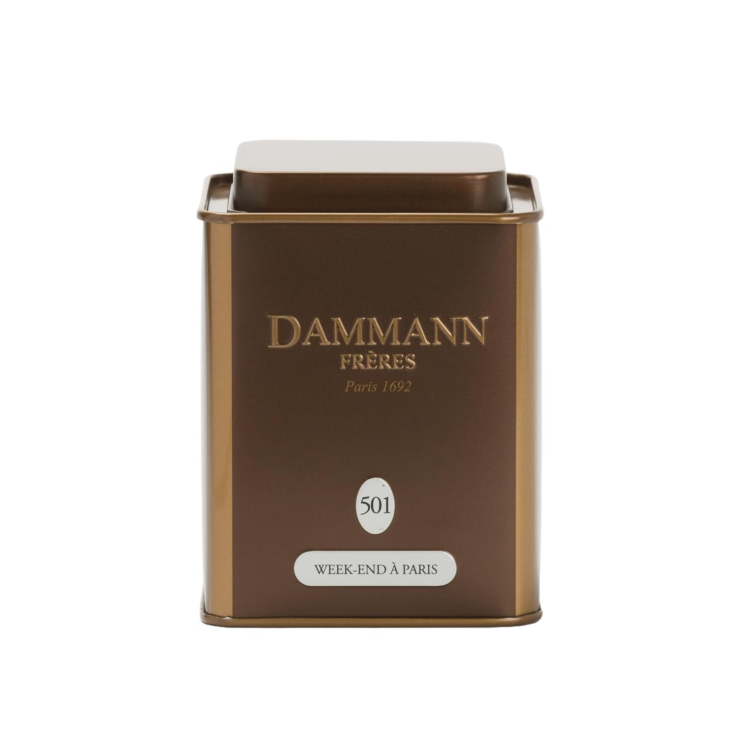 Dammann Freres Loose Leaf  Week-end  Paris  enhanced Gourmet French Oolong Tea  Blend Cherry Blossom  Peach Blossom  Almond  Rose Flavors  3.52 Ounce Tin