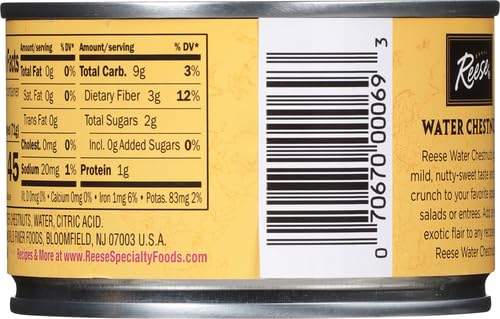 Reese Diced Water Chestnuts - 8 Ounces