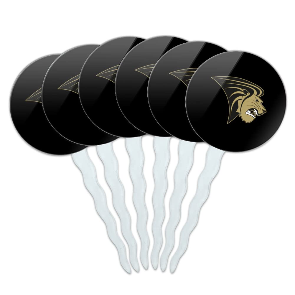 Lindenwood University Primary Logo Cupcake Picks Toppers Decoration Set of 6