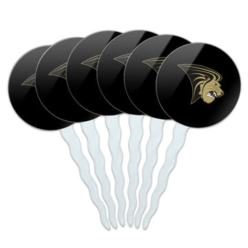 Lindenwood University Primary Logo Cupcake Picks Toppers Decoration Set of 6