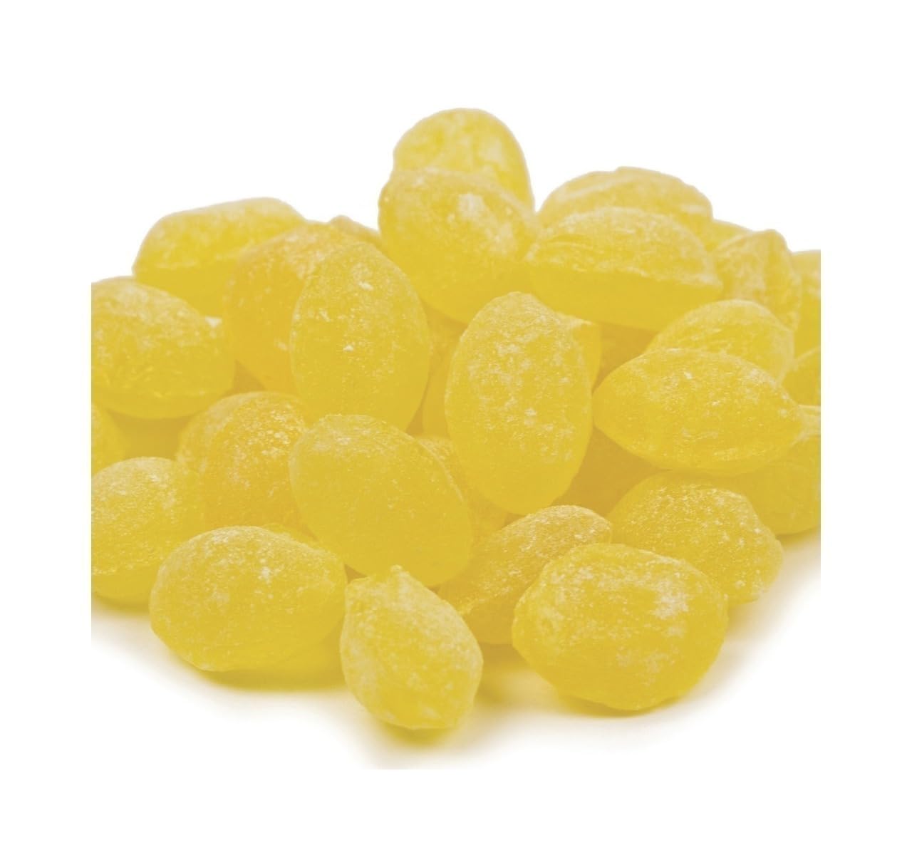 Sarahs Candy Factory Sanded Lemon Drops Old Fashioned Hard Candy (Gluten Free) In Jar, 24 Oz