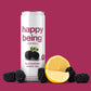 Happy Being Organic Blackberry Citrus White Tea, Turmeric & Elderberry Infusion, 12oz, 4 Pack, Caffeine-Free, Low Calorie, Plant-Based