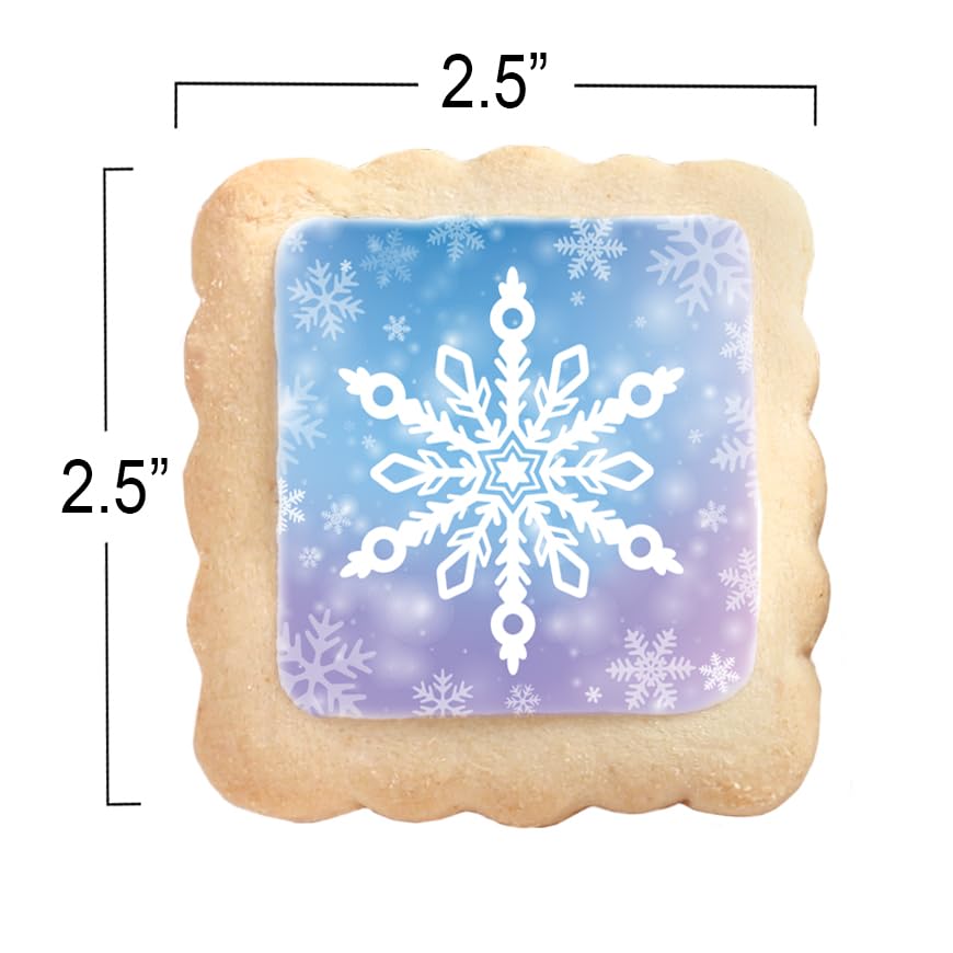 Snowflake Cookies Frozen In Individually Wrapped Snowfake Winter Themed Theme Party Favors 24 Pack Bulk For Kids Birthday Party