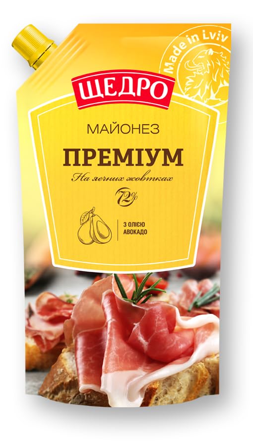 Schedro Mayonnaise Premium GMO Free 19.40 oz / 550 gr Product of Ukraine (4 Pack)