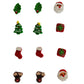 Ephvodi Christmas Cakes Decorations 12Pcs Edible Santa Claus Christmas Tree Shaped Hard Sugar Icing Decorations Cupcake Toppers For Baking Cookie Ice Cream Candy Decoration