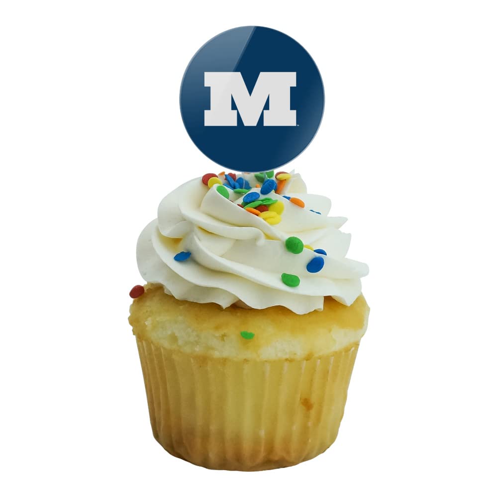 Millikin University Primary Logo Cupcake Picks Toppers Decoration Set Of 6