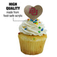 GRAPHICS & MORE Cupcake Picks Toppers Set of 6, Acrylic, University of Denver, Model CUPCAKE.HEART.CLCDEN.Z007933