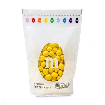 M&Ms Peanut Yellow Chocolate Candy - 2Lbs Of Bulk Candy In Resealable Pack For Candy Buffet, Birthday Parties, Theme Meetings, C