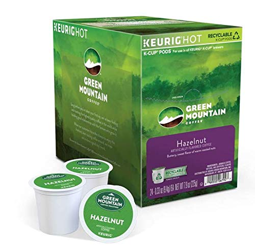 Green Mountain Coffee Hazelnut K-Cups, 24 Count Boxes, Pack of 2, Compatible with Keurig malt-inspired