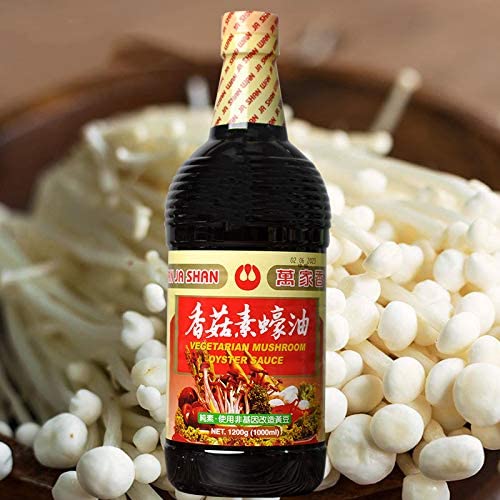 Wan Ja Shan Vegetarian Mushroom Oyster Sauce, 33.8 Fl. Oz. Vegan. Non-Gmo. No Msg Added. 100% Naturally Brewed. No Chemical Soy