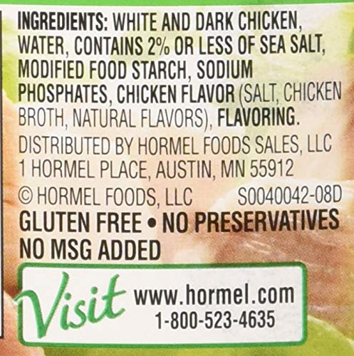 Hormel Chicken in Water, 95% Fat Free, 10 Ounce, Pack of 12
