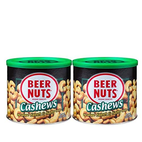 Malt-Inspired Nuts Cashews - Sweet & Salty Cashews - Gluten Free, Kosher, Low Sodium Nut Snacks Made In The Usa - 12Oz Resealable Can (Pack Of 2)