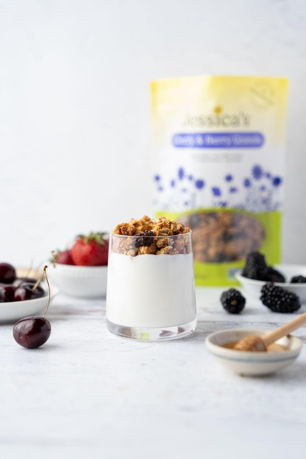 Jessicas Natural Foods Gluten-Free Cherry & Berry Granola, 11 oz, All-Natural, Non-GMO, Certified Gluten-Free, Breakfast Cereal
