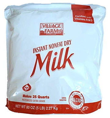 Village Farm Instant Nonfat Dry Milk, 5Lbs.