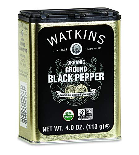 Watkins Organic Pure Ground Black Pepper, 4 oz., 12 Count