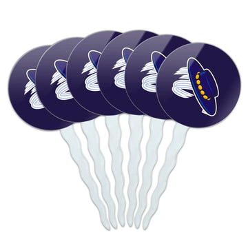 UC Santa Barbara Primary Logo Cupcake Picks Toppers Decoration Set of 6