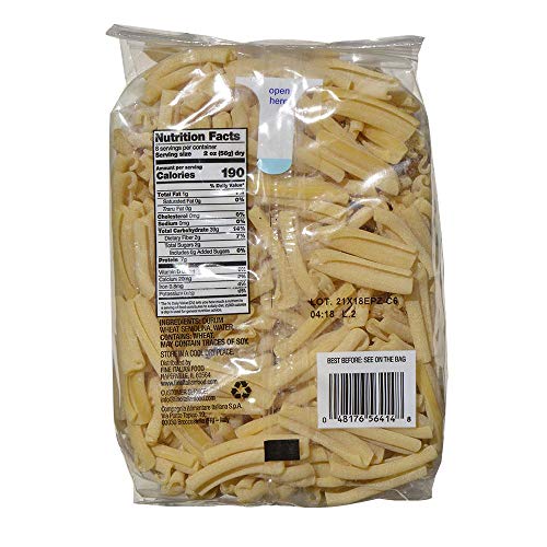 Mantova Caserecce Bronz Die Pasta Italian Bronze Die Caserecce Pasta - 100% Durum Wheat Semolina Bronze Die Caserecce - 16 Oz (Pack Of 6) - Product Of Italy