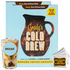 GRADYS COLD BREW, New Orleans Style - DECAF, 100% Arabica Ground Coffee & Chicory Pouches, TWO Bundles of 4 Easy-to-Brew Bean Ba