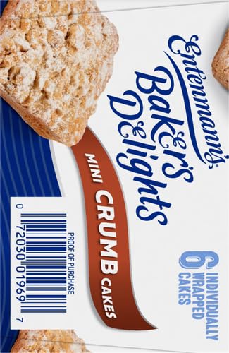 Entenmanns Minis Crumb Cake, Box of Snack Cakes, 12.25 oz, 6 Count