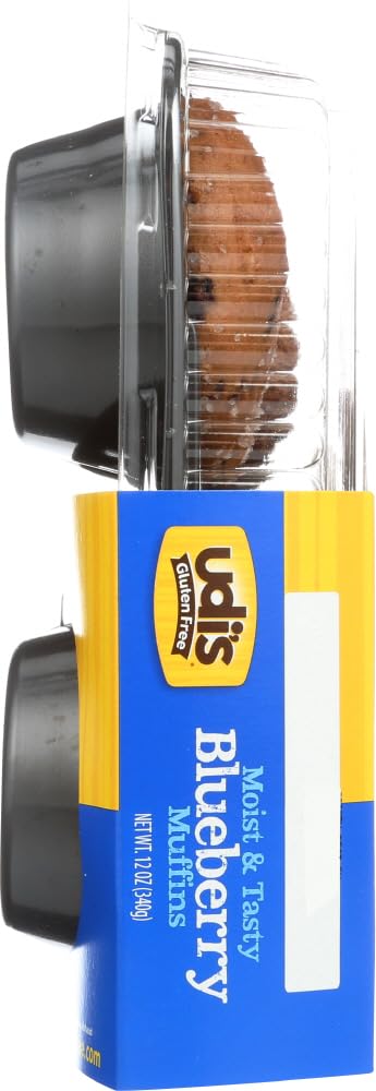 Udis Blueberry Muffin, 12 Ounce (Pack of 6)