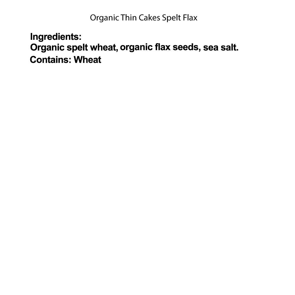 Suzies Spelt & Flax Seed Thin Cakes Case Of 12 Packages 4.6Oz. Each