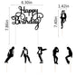 Lveud Dance King Happy Birthday Cake Topper Forever God Art Dance Theme Birthday Cake Topper Birthday Party Cake Decorations (7P