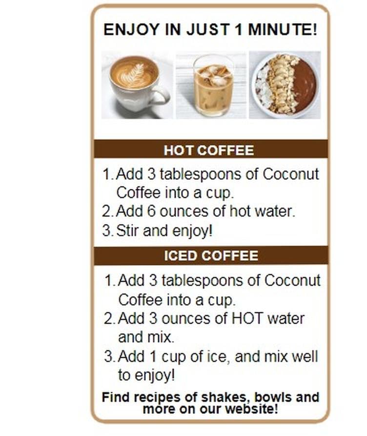 CAcafe Coconut Coffee Drink Mix, Creamy Coconut Infused, 19.05oz, Limited Edition, Antioxidants & Natural Energy