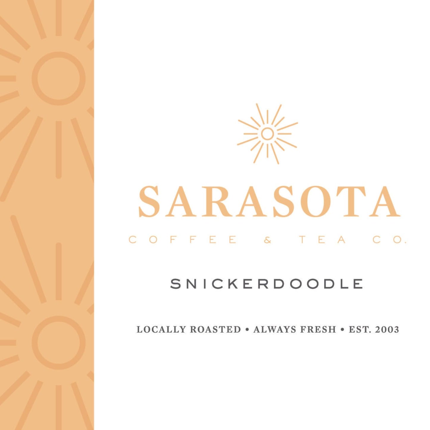 SARASOTA COFFEE & TEA CO. Gourmet Flavored Medium Roast Coffee Packets, Snickerdoodle, 2 Ounce Bags, 36 Count